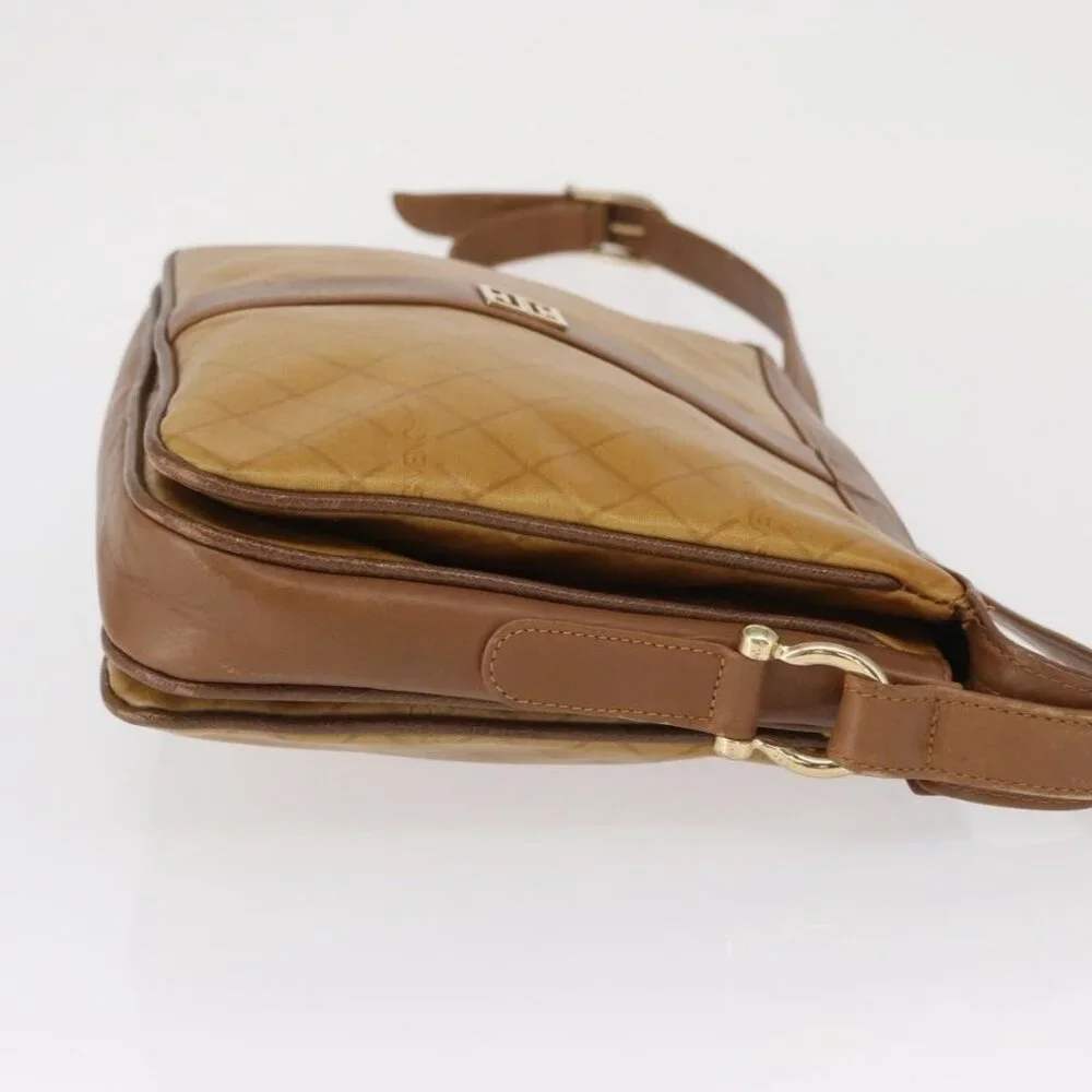 Authentic GIVENCHY Shoulder Bag PVC Canvas Beige Gold - Picture 11 of 16